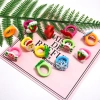 Christmas children's silicone rings, Christmas tree ice flower hats, sock rings, cartoon Santa Claus rings Item Picture